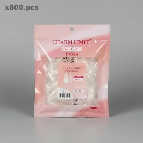 Tips Soft Gel Coffin Prelimada X500pcs Charm Limit