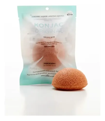 Esponja Natural Konjac Arcilla Rosa Suaviza La Piel