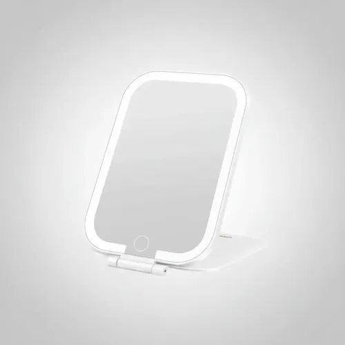 Espejo Maquillaje Led 3 Tonos Plegable Recargable Usb