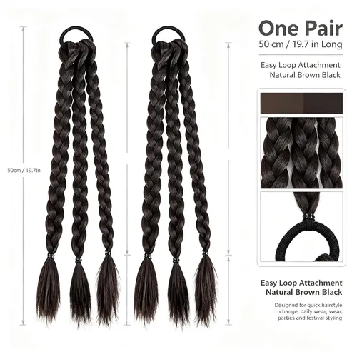 2 Trenzas De Cabello Sintético, Extensiones De Cabello Trenz