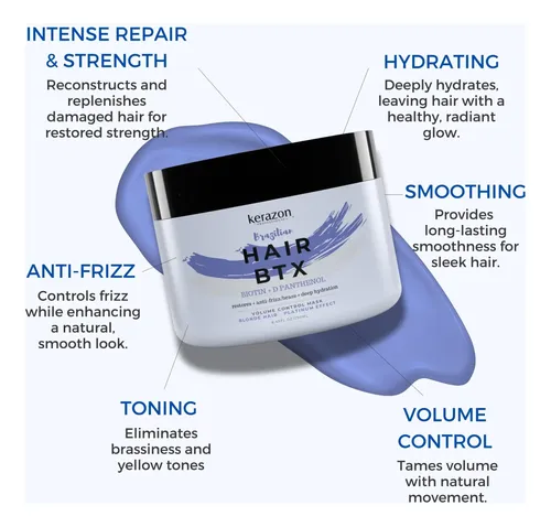 Tratamiento Capilar Kerazon Btx Purple Mask Platinum Effect