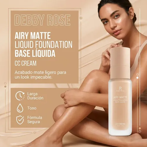 Debby Rose Airy Matte Foundation Bases De Maquillaje 30ml Tono Beige