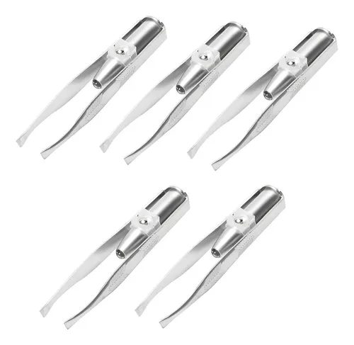 Pinzas Para Pestañas Y Cejas De Acero Inoxidable Wj, 5 Unida