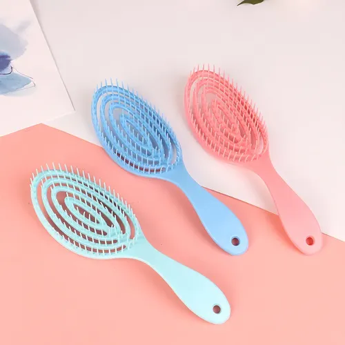 Peine De Masaje Elástico, Cepillo Desenredante Para Cabello