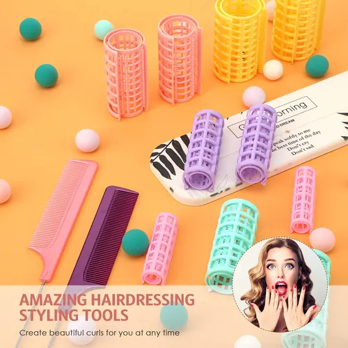 Rulos De Plástico Para Cabello Willbond 36 Piezas Con 2 Pein