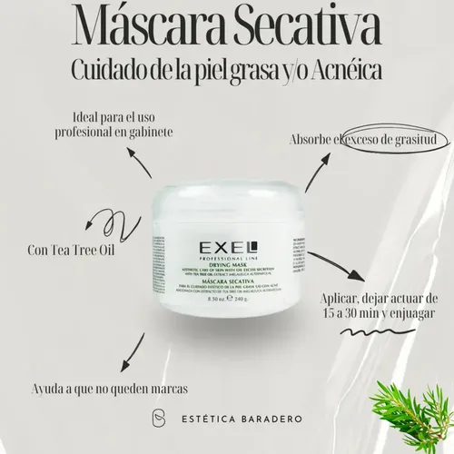 Mascara Secativa Acne Exel 240 Piel Grasa Mixta Regula Sebo