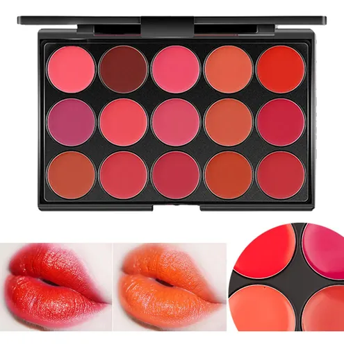 Paleta De Labios 15 Brillos De Labios Hidratantes Estilo A