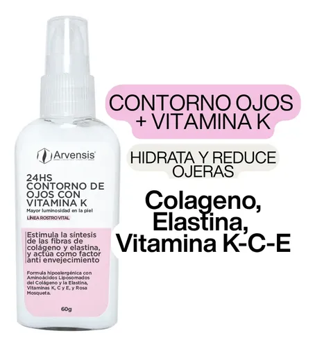 Crema Contorno De Ojos Vitamina K 24hs 60c Bolsas Y Ojeras