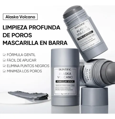 Mascarilla En Barra Skintific Alaska Volcano 40 G Todo Tipo De Piel