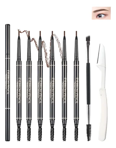 Lápices De Cejas Marrón Oscuro Ultra Fino 6 Unidades Profiss