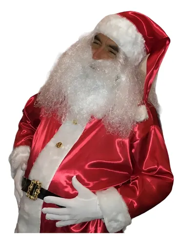 Kit Combo Barba Y Peluca Papá Noel Premium Importadas Extra Larga Loc