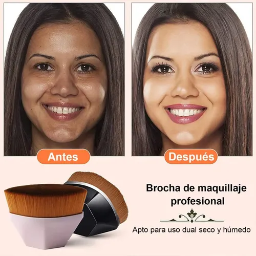 Pincel De Maquiagem De Base De 2 Peças Para Cosméticos De Ba