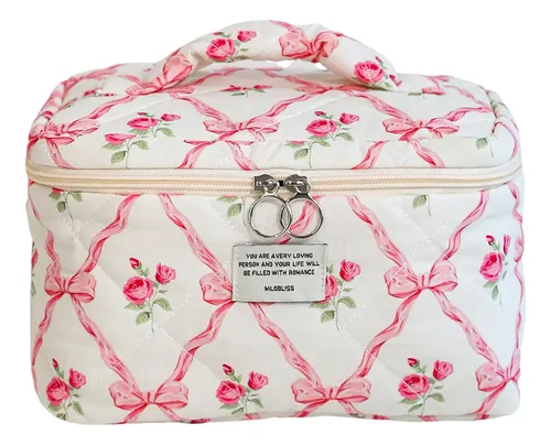 % ( Bolsa De Maquillaje Con Lazo: Bonita Y Espaciosa . T