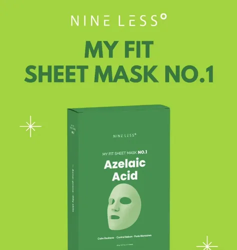Nine Less My Fit Sheet Mask No.1 Azelaic Acid Mascarilla 5un Todo Tipo De Piel