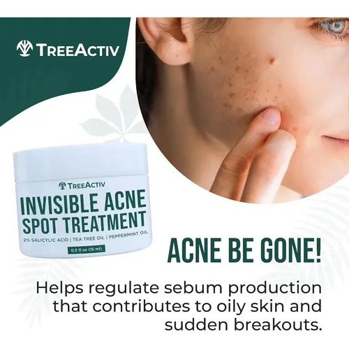 Crema Facial Antiacné Treeactiv Con Ácido Salicílico 15
