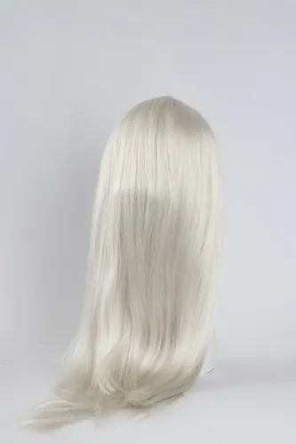 Peluca Ondas Blanco Gris Fibra Sintetica Cosplay Drag Simi