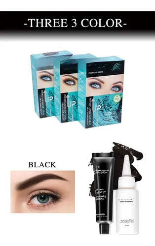 Kit Profesional Semipermanente Para Cejas Y Pestañas Negras