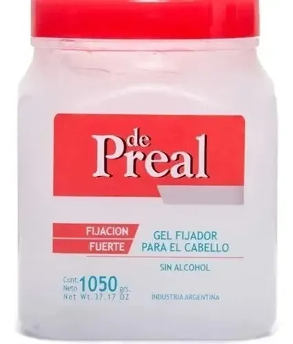 Pack 6u De Preal Gel Fijador Fijación Fuerte Pote 1050grs