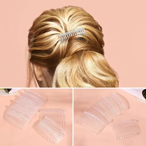 10 Peinetas Para Cabello Transparentes Peine De Pelo Lateral