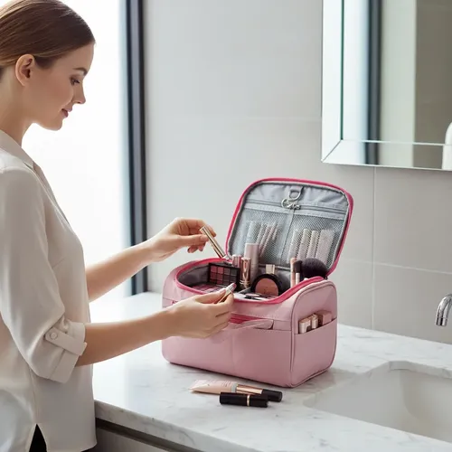 Neceser Con Percha Organizador De Cosméticos Y Maquillaje