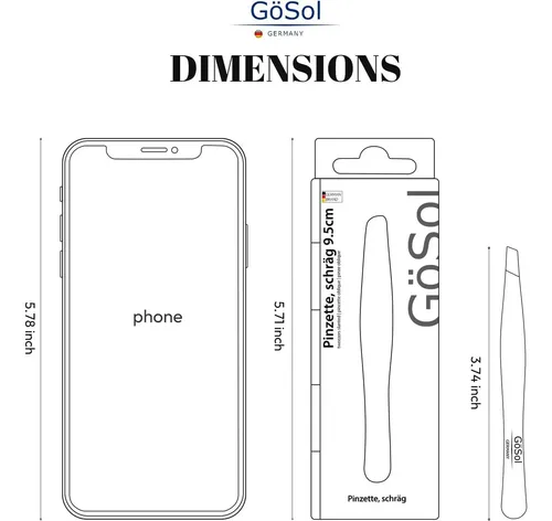 Tijeras/pinzas Para Cejas Inclinadas Gösol Profesional 0.2