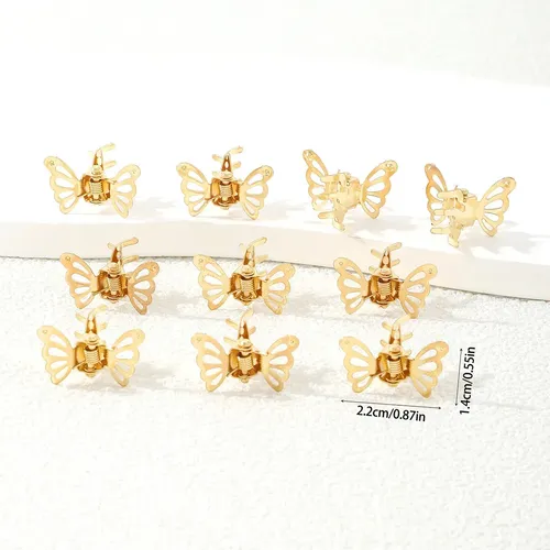 Peluca Con Rastas, Hebilla Para Extensión De Cabello, Joyerí 10pcs Gold