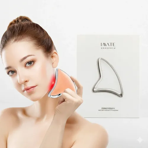 Masajeador Guasha Electrico Facial Cuello Calor Fototerapia