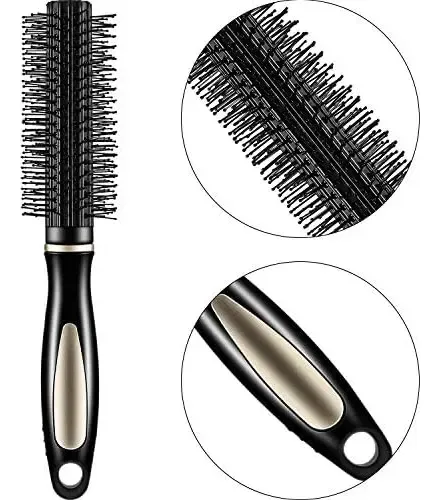 Juego De 12 Piezas De Peines Y Cepillos Para El Cabello Negro.