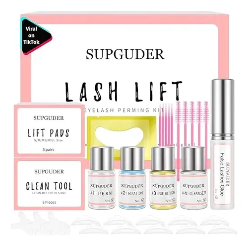 Kit Permanente Pestañas Supguder Lifting Rizado Natural