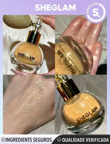 Sheglam Go Go Glow Bruma Corporal Iluminador Shimmer Dorado