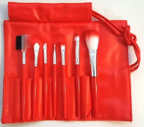 Set 7 Pinceles Profesional De Maquillaje Para Cartera