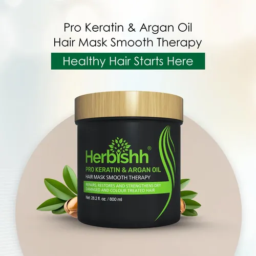 Mascarilla Capilar Herbishh Argan Deep Conditioning 800 Ml