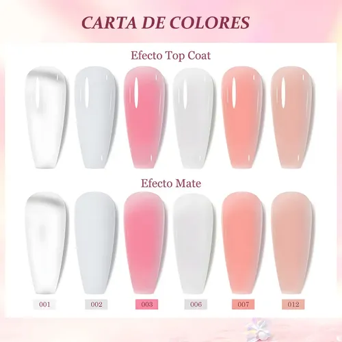 Geles Esmalte Kit Para Uñas Con Lámpara Led/uv Manicura Set Light Pink, Milk White, Pink, Clear, Nude