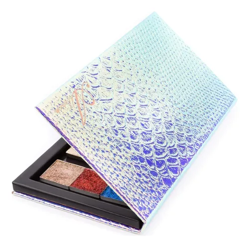 Paleta Maquillaje Magnética Sirena Con Espejo Y Stickers