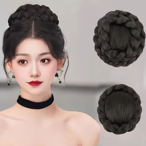 (b) Pelucas Con Moño, Extensiones De Cabello, Peluca Casual