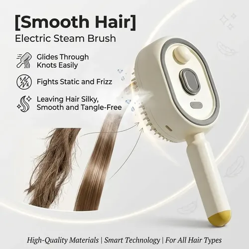 Cepillo De Vapor Recargable Para Cabello Con Spray ;