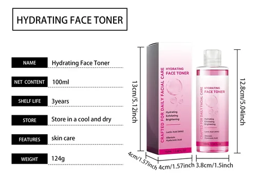 Tónico Hidratante Brilla 100ml Rostro Suave Diario
