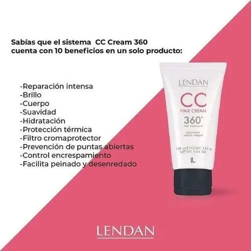 Lendan Cc Hair Cream Resultados Inmediatos Y Duraderos 150ml