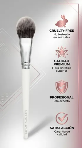 Brocha Rubor Líquido Maquillaje Melody Scher Cheek Finish