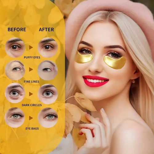 Parche Para Ojos Souwixlum 30 Pares Oro 24k Hidratante