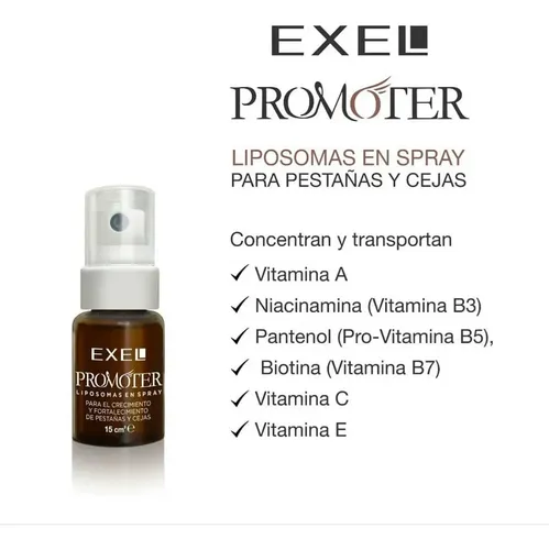 Kit Promoter Spray Crecimiento Y Lash Shampoo Pestañas Exel