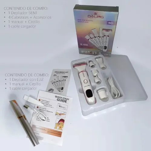 Depiladora Eléctrica 5 En 1 Y 1 Depiladora Cejas Mujer Cejas