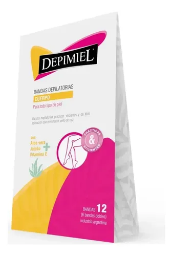 Depimiel Bandas Depilatorias Corporales Todo Tipo Piel 12u