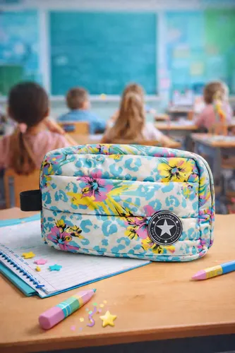 Neceser Cartuchera Organizador Maquillaje Cosmeticos Escolar