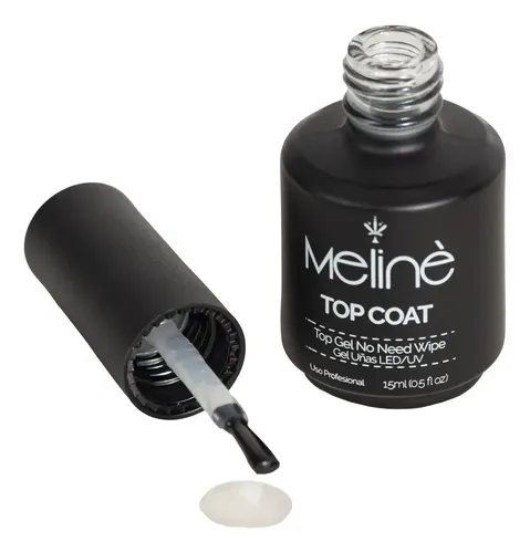 Meline Esmalte Top Coat Gel Uv/led Semipermanente 15ml