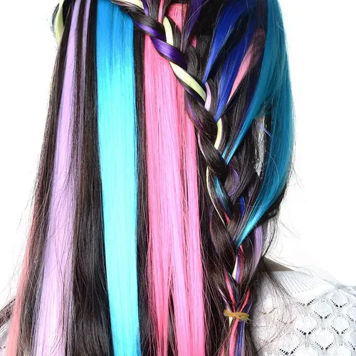 Extensores De Pelo Con Broches Para Fiestas De Colores, 13 U