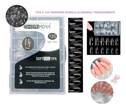 Kit Tips Soft Gel Cherimoya X120u Base Coat, Top Coat, Lima