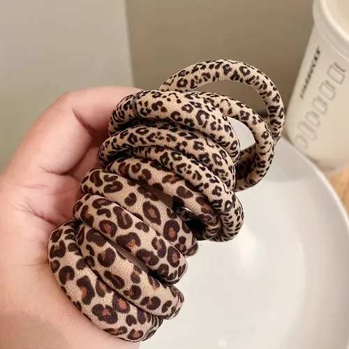 20 Gomas Pelo Leopardo – Accesorios Moda Fiesta Mujer