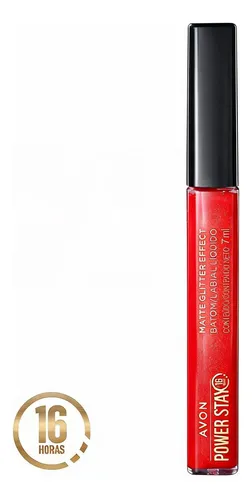 Labial Líquido Matte Glitter Effect Power Stay Scarlet Flame