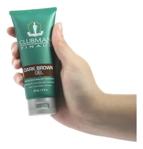 Gel Clubman Cubre Canas Marrón Oscuro Temporal Barba 89ml